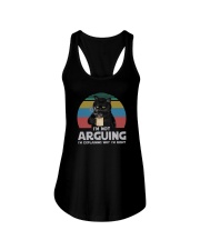 I'M NOT ARGUING COFFEE VINTAGE CAT Ladies Flowy Tank tile