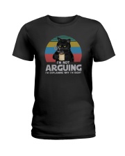 I'M NOT ARGUING COFFEE VINTAGE CAT Ladies T-Shirt tile
