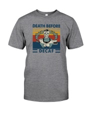DEATH BEFORE DECAF VINTAGE Classic T-Shirt front