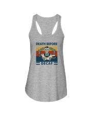 DEATH BEFORE DECAF VINTAGE Ladies Flowy Tank tile