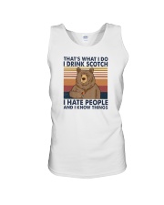 I DRINK SCOTCH I HATE PEOPLE Unisex Tank tile
