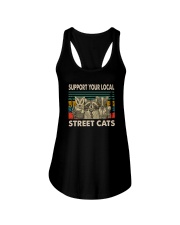 VINTAGE SUPPORT YOUR LOCAL STREET CATS Ladies Flowy Tank thumbnail