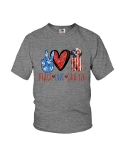 PEACE LOVE SHIH TZU Youth T-Shirt tile