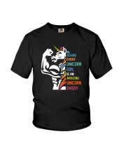 BEHIND EVERY UNICORN AMAZING UNICORN DADDY Youth T-Shirt tile
