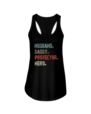 HUSBAND DADDY PROTECTOR HERO Ladies Flowy Tank tile