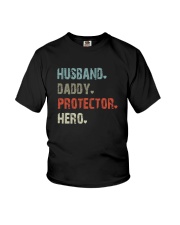 HUSBAND DADDY PROTECTOR HERO Youth T-Shirt tile