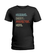HUSBAND DADDY PROTECTOR HERO Ladies T-Shirt tile