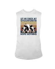 LET ME CHECK GIVE A SHITOMETER CATTLE Sleeveless Tee tile