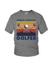 WORLD'S OKAYEST GOLFER VINTAGE Youth T-Shirt thumbnail