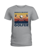 WORLD'S OKAYEST GOLFER VINTAGE Ladies T-Shirt thumbnail