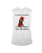 YOUR CRAZY IS SHOWING CHICKEN Sleeveless Tee thumbnail