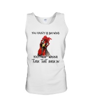 YOUR CRAZY IS SHOWING CHICKEN Unisex Tank thumbnail
