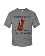 YOUR CRAZY IS SHOWING CHICKEN Youth T-Shirt thumbnail