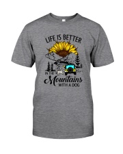 LIFE IS BETTER IN THE MOUNTAINS WITH A DOG Classic T-Shirt front