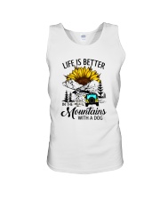 LIFE IS BETTER IN THE MOUNTAINS WITH A DOG Unisex Tank thumbnail