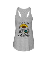 LIFE IS BETTER IN THE MOUNTAINS WITH A DOG Ladies Flowy Tank thumbnail