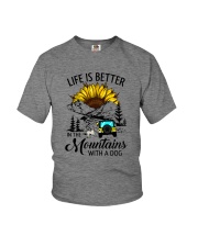 LIFE IS BETTER IN THE MOUNTAINS WITH A DOG Youth T-Shirt thumbnail