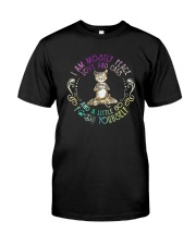 I AM MOSTLY PEACE LOVE AND CATS Classic T-Shirt front