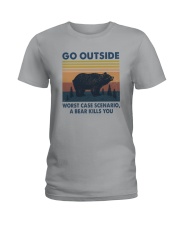 GO OUTSIDE BEAR Ladies T-Shirt tile