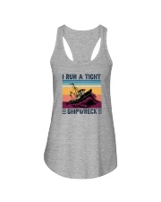 I RUN A TIGHT SHIPWRECK LIGHT Ladies Flowy Tank thumbnail