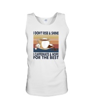 I DON'T RISE AND SHINE Unisex Tank tile