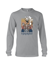 TRYING MY BEST SKULL COFFEE Long Sleeve Tee thumbnail
