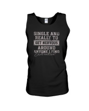 SINGLE AND READY TO GET NERVOUS Unisex Tank tile