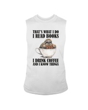 READ BOOKS DRINK COFFEE AND KNOW THINGS SLOTH Sleeveless Tee thumbnail