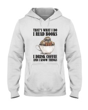 READ BOOKS DRINK COFFEE AND KNOW THINGS SLOTH Hooded Sweatshirt thumbnail