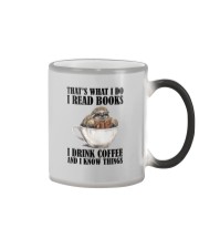READ BOOKS DRINK COFFEE AND KNOW THINGS SLOTH Color Changing Mug thumbnail