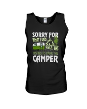 SORRY FOR WHAT I SAID WHILE I PARK THE CAMPER Unisex Tank thumbnail