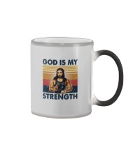 GOD IS MY STRENGTH Color Changing Mug tile