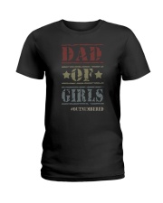DAD OF GIRLS OUTNUMBERED Ladies T-Shirt tile