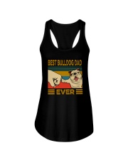 BEST BULLDOG DAD EVERs Ladies Flowy Tank thumbnail