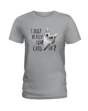 I JUST REALLY LOVE CATS Ladies T-Shirt thumbnail