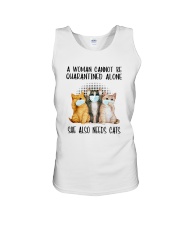 CANNOT BE QUARANTINED ALONE ALSO NEEDS CATS Unisex Tank thumbnail
