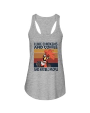 I LIKE CHICKENS AND COFFEE Ladies Flowy Tank tile