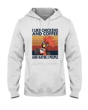 I LIKE CHICKENS AND COFFEE Hooded Sweatshirt tile
