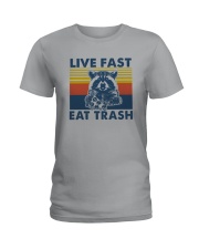 LIVE FAST EAT TRASH Ladies T-Shirt thumbnail