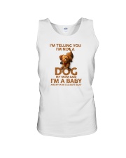 I'M TELLING I'M NOT A DOG DACHSHUND Unisex Tank tile