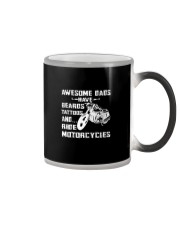AWESOME DADS HAVE BEARDS TATTOOS RIDE MOTOR Color Changing Mug thumbnail
