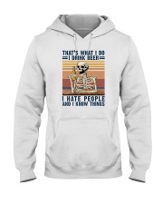 I DRINK BEER AND I HATE PEOPLE SKULL Hooded Sweatshirt tile
