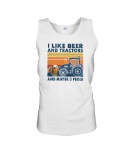 LIKE BEER AND TRACTORS Unisex Tank tile