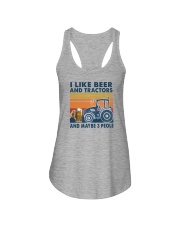 LIKE BEER AND TRACTORS Ladies Flowy Tank tile