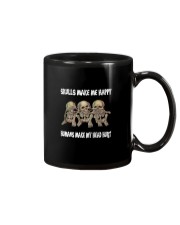 SKULLS MAKE ME HAPPY HUMANS MAKE MY HEAD HURT Mug tile