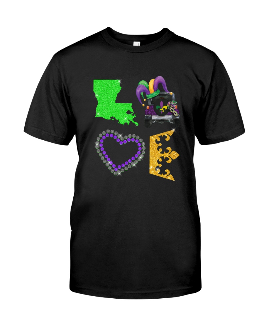 LOVE MARDI GRAS JEEP Classic T-Shirt