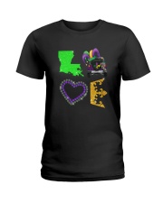 LOVE MARDI GRAS JEEP Ladies T-Shirt thumbnail