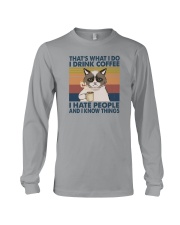 I DRINK COFFEE I HATE PEOPLE Long Sleeve Tee tile