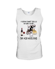 SHE ALSO NEEDS FRENCHIES Unisex Tank tile