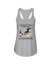 SHE ALSO NEEDS FRENCHIES Ladies Flowy Tank tile